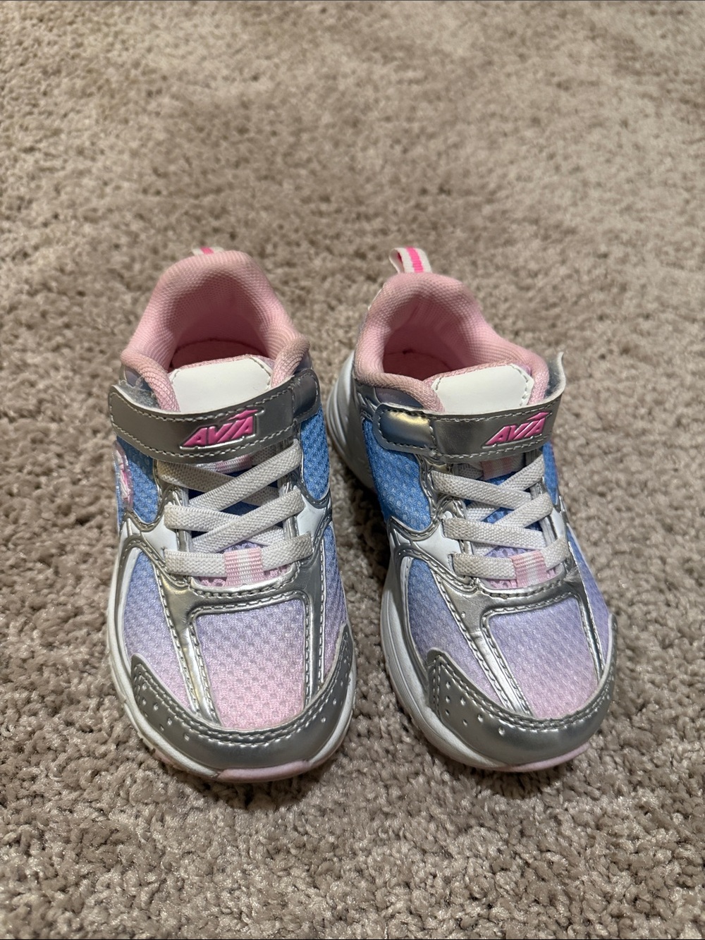 Avia Kids Pink & Blue Light-Up Sneakers